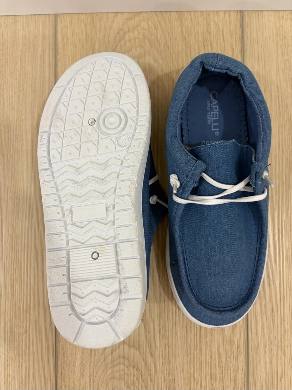 Capelli New York Boys Preppy Coastal Boat Deck Canvas Slip-On Shoes in Blue
